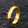 sku-黄金色-1 4mm Cheap Jewelry Gold Silver Color Men Finger Rings Minimalist Copper Alloy Rings Women Wedding Rings for Couples