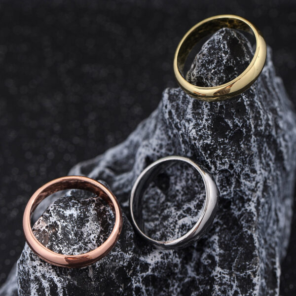 详情-1 4mm Cheap Jewelry Gold Silver Color Men Finger Rings Minimalist Copper Alloy Rings Women Wedding Rings for Couples