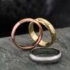 详情-2 4mm Cheap Jewelry Gold Silver Color Men Finger Rings Minimalist Copper Alloy Rings Women Wedding Rings for Couples