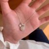 High End Flower Compass Collarbone Necklace Women Luxurious Unique Simple Exquisite Accessories Wholesale Copper Fashion Jewelry