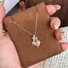 French Romantic Dreamy Heart Castle Copper Necklace Light Luxury Fashion High End Niche Sweet Clavicle Fashion Jewelry