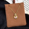French Romantic Dreamy Heart Castle Copper Necklace Light Luxury Fashion High End Niche Sweet Clavicle Fashion Jewelry