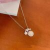 High End Flower Compass Collarbone Necklace Women Luxurious Unique Simple Exquisite Accessories Wholesale Copper Fashion Jewelry