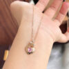 French Romantic Dreamy Heart Castle Copper Necklace Light Luxury Fashion High End Niche Sweet Clavicle Fashion Jewelry